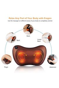 ERG-704 Shiatsu Ovmalı Isıtmalı Masaj Yastığı Boyun, Omuz, Sırt Masaj Aleti ürün fotoğrafı