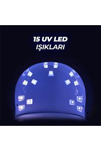 Kedi Desenli Oje Kurutma Makinesi 15 Ledli 45 Watt Oje Ve Tırnak Kurutucu Fototerapi Makinesi ürün fotoğrafı