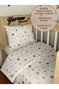 Bebek Nevresim Takımı (60X120 LASTİKLİ ÇARŞAF, 95X145 NEVRESİM,35X45 YASTIK KILIFI) ürün fotoğrafı