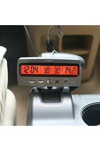 Araba Araç Oto Çok Fonksiyonlu Iç Ve Dış Termometre Saat Voltmetre Vst7045 ürün fotoğrafı