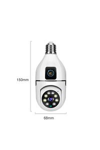 Wifi Çift Lens Ampul Kamera Evcil Hayvan-Bebek Hareket Takip Gözetim 1080P Akıllı Güvenlik Sistemi ürün fotoğrafı