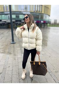 KADIN KÜRKLÜ PELUŞ MONT ürün fotoğrafı