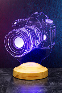 Fotoğrafçı Hediyesi Gece Lambası Dslr Fotoğraf Makinesi 3d Led Lamba ürün fotoğrafı