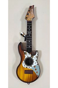 4 Telli Kahverengi Elektro Oyuncak Gitar 23 Nisan Gösterisi Çocuk Gitarı Akort Edilebilir 50 Cm. ürün fotoğrafı