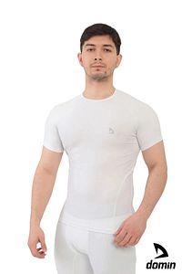Beyaz Kısa Kollu Compression Body T-shirt Fitness Body Gym Body Tshirt Dmns56321 ürün fotoğrafı