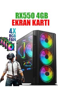 Nx19 (PUBG,GTA 5) I5 9400f (9.NESİL) 16gb,500gb Hdd,256gb Ssd,rx550.24''oyuncu Masaüstü Bilgisayar ürün fotoğrafı
