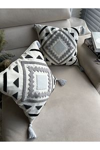 Bmyhome Punch Nakışlı 2adet Kırlent Kılıfı ürün fotoğrafı