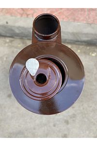 Yükseklik 60 Cm Çap 30 Cm Emaye Yuvarlak Kovalı Uyuyan Soba Odun Kömür Sobası ürün fotoğrafı