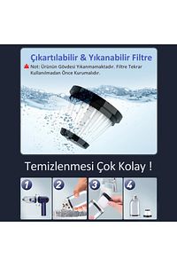 Neo 3 Kademeli Süper Şarjlı Araç Süpürgesi Ev-Ofis-Araba Kullanımı Çok Fonksiyonlu Emiş Gücü 15000PA ürün fotoğrafı