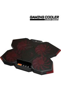Fnc-5255b Gp5 E-sport Design 5 Fanlı Ledli Lcd Kontrol Panelli 15-17" Pro Standlı Notebook Soğutucu ürün fotoğrafı
