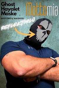 Reflektörlü Ghost Maskesi - Call Of Duty Hayalet Maske Termal Balaklava Motorcu Ve Kayakçılar ürün fotoğrafı