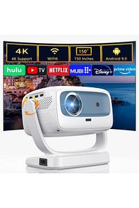 Projeksiyon Cihazı Taşınılabilir Wifi 2.4+5G-6.0 4K UHD 150 İnç Dahili Hoparlör 180 Derece Smart Led ürün fotoğrafı