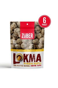 Lokma Fındık Kaplı Fıstık Ezmeli Meyve Topu 96g X 6 Paket ürün fotoğrafı