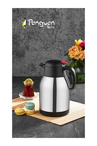 2 Litre Paslanmaz Çelik Çay Termosu Çift Kat Çelik - 1200p ürün fotoğrafı