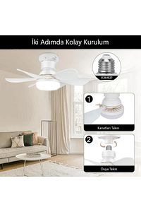 Lodos Fan Led 62w Kumandalı Işıklı Vantilatör Ct-1154 ürün fotoğrafı
