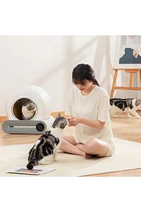 Smart Cat Cleaner 65l Hacim 9l Kapasiteli Ve Wifi Uygulama Bağlantılı Kedi Tuvaleti ürün fotoğrafı