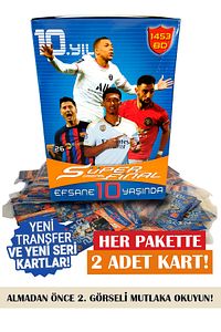 All Star 10. Yıl 2023 Süper Final Orjinal 400lü Futbol Oyuncu Kartları - 2likartx200paket=400 ürün fotoğrafı
