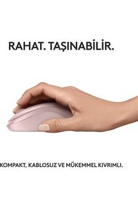 M240 Sessiz Kompakt Kablosuz Bluetooth Mouse - Pembe ürün fotoğrafı