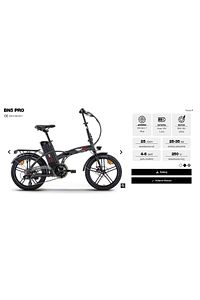 Bn5 Pro 250 Watt 36 Volt 7.5 Ah Bataryalı Elektrikli Katlanabilir Bisiklet Siyah ürün fotoğrafı