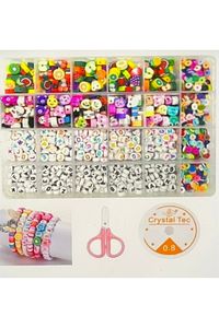 Harf Boncuk (500-600 ADET) Fimo Figür Boncuk (150 ADET) Ve Fimo Boncuk Takı Yapma Seti ürün fotoğrafı