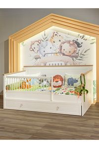 Vera Montessori Çocuk Odası Sedir Karyola 90x190 cm ürün fotoğrafı