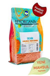 Organik Kırmızı Mercimek 500gr (PESTİSİT VE AFLATOKSİN ANALİZLİ) ürün fotoğrafı