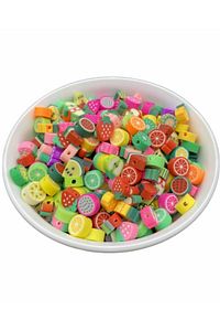 25 Adet 10mm Polimer Fimo Karışık Meyve Figür Boncuk,takı Yapımı ürün fotoğrafı