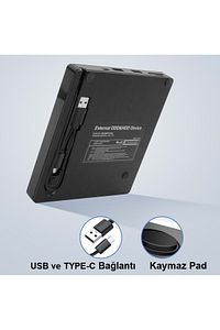 Harici Dvd-rw Usb 3.0 +sd Tf Kart Okuyucu +3.0 Usb Hub ürün fotoğrafı