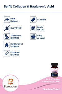 Kolajen & Hyaluronik Asit 30 Tablet | Tip 1 Balık Kolajeni ve Hidrolize Elastin ürün fotoğrafı
