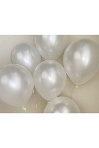 Beyaz Metalik Balon 5'li ürün fotoğrafı