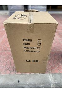 Yükseklik 60 Cm Çap 30 Cm Emaye Yuvarlak Kovalı Uyuyan Soba Odun Kömür Sobası ürün fotoğrafı