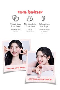 Meyve Kokulu, Nemlendirici, Doğal Görünümlü Sıvı Allık A'pıeu Juicy-pang Water Blusher (RD01) ürün fotoğrafı
