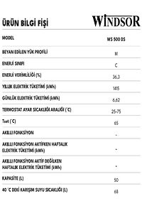 WS 500 DS 50 Lt Dijital Termosifon ürün fotoğrafı