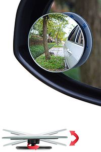 Gerçek Cam Kör Nokta Aynası Park Aynası 360 Derece 3m Foam Yapıştırıcılı Hareketli 2 Adet ürün fotoğrafı
