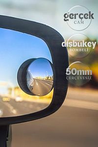 Gerçek Cam Kör Nokta Aynası Park Aynası 360 Derece 3m Foam Yapıştırıcılı Hareketli 2 Adet ürün fotoğrafı