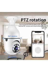 Hd duya takılan pratik 32gb Kart hediyeli 360° Harekeli mobese kamera ampül kamera ürün fotoğrafı