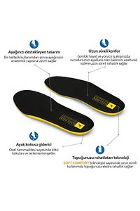 X15 Yumuşak Ortopedik Tabanlık,rahat Tabanlık,konfor Tabanı,spor Tabanlık,iç Taban,kadın,erkek,siyah ürün fotoğrafı