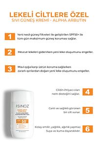 SPF50+ Koyu Cilt Lekelerine Etkili Sıvı Yüz Güneş Kremi-Yeni Nesil Filtreler-Hibrit Formül PA++++ ürün fotoğrafı