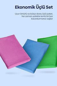 Mikrofiber Cam Bezi Üçlü ürün fotoğrafı