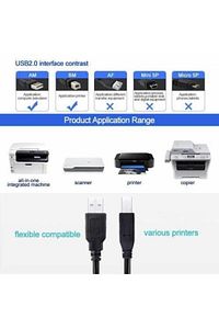 1.5 Metre 1.5mt Samsung Hp Epson Brother Usb 2.0 Kare Usb Printer Usb Yazıcı Ara Bağlantı Kablosu ürün fotoğrafı