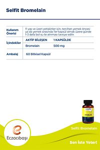 Bromelain 500 Mg 60 Kapsül ürün fotoğrafı