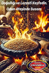 Odun Ateşinde Kavrulmuş Sarı Simitlik Susam 500g ürün fotoğrafı