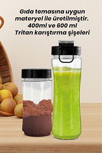 Mixgrind 2in1 Paslanmaz Çelik Bıçaklı Kişisel Smoothie Blender Ve Kahve Baharat Öğütücü ürün fotoğrafı