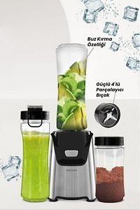 Mixgrind 2in1 Paslanmaz Çelik Bıçaklı Kişisel Smoothie Blender Ve Kahve Baharat Öğütücü ürün fotoğrafı