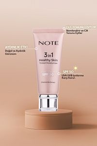 3 in 1 Healthy Skin Tinted Moisturizer SPF 50 Renk Ton Eşitleyici Aydınlatıcı Krem ürün fotoğrafı