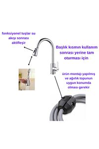 Siyah Spiralli Mutfak Bataryası Siyah Mutfak Dekor Musluk ürün fotoğrafı