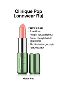 Pop Longwear™ Gün Boyu Kalıcı Ruj - Renk: Melon Pop 3.9g | Parlak Bitiş ürün fotoğrafı