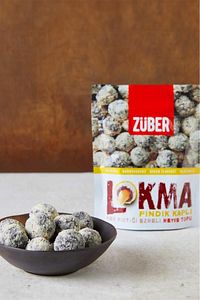 Lokma Fındık Kaplı Fıstık Ezmeli Meyve Topu 96g X 6 Paket ürün fotoğrafı