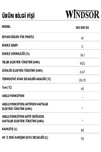 WS 800 DS 80 Lt Dijital Termosifon ürün fotoğrafı