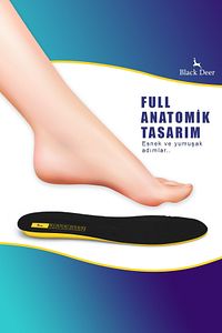 X15 Yumuşak Ortopedik Tabanlık,rahat Tabanlık,konfor Tabanı,spor Tabanlık,iç Taban,kadın,erkek,siyah ürün fotoğrafı
